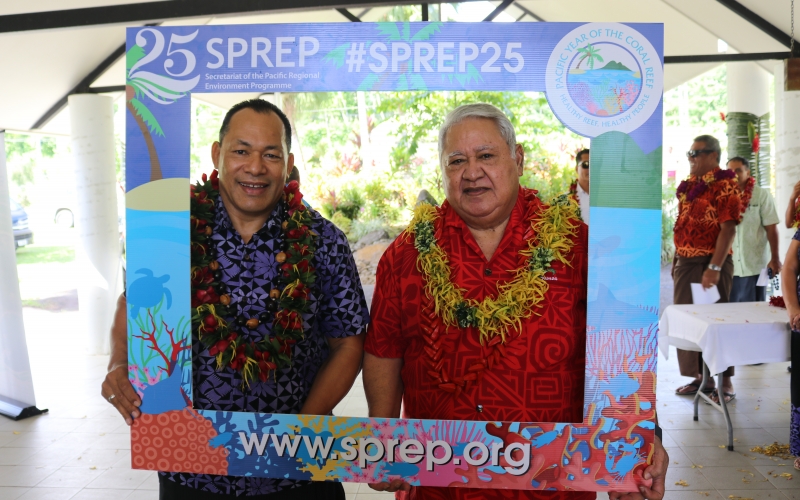 SPREP DG, Mr Kosi Latu, and Prime Minister of Samoa, Hon. Tuilaepa Sailele Malielegaoi