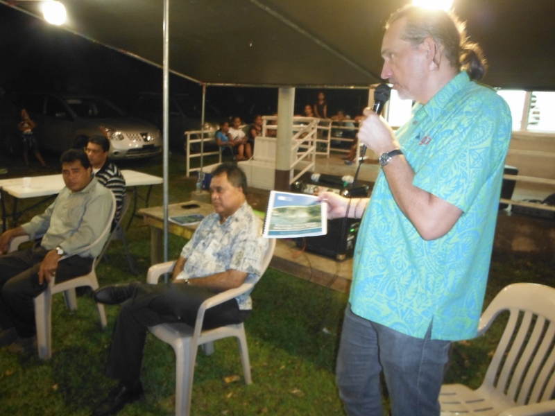 Presentation of The Kosrae Shoreline Management Plan by Mr Fenno Brunken  a Climate Change advisor with GIZ