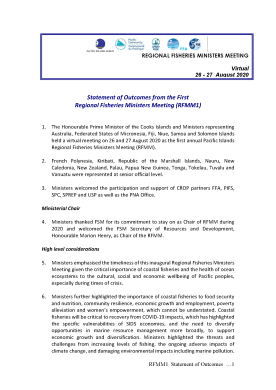 RFMM statement of outcomes