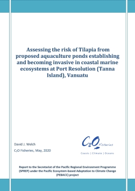 Assessong risks of Tilapia aquaculture ponds establishing and becoming invasive in coastal marine ecocystems