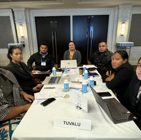 The Tuvalu delegation at the Sydney training. 